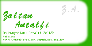 zoltan antalfi business card
