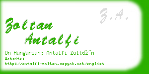 zoltan antalfi business card